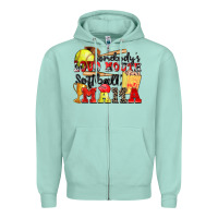 Seafoam somebody's loud mouth softball mama Zipper Hoodie - Zillion Design Studio