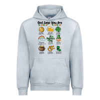Heather Grey god says you are st patrick's day Urban Hoodie - MaliasSmallBusiness