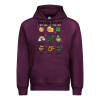 Mauve Wine god says you are st patrick's day Urban Hoodie - MaliasSmallBusiness