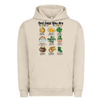Pigment French Oak god says you are st patrick's day Urban Hoodie - MaliasSmallBusiness