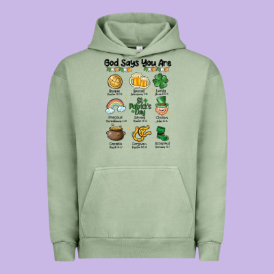 God Says You Are St Patrick's Day Urban Hoodie Designed By Maliassmallbusiness