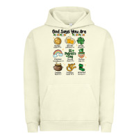 Pigment Pistachio god says you are st patrick's day Urban Hoodie - MaliasSmallBusiness