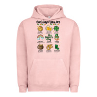 Pigment Salmon god says you are st patrick's day Urban Hoodie - MaliasSmallBusiness