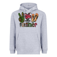 Heather Grey peace love summer Heavyweight Hoodie - SublimationCraftShop