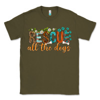 Army Green rescue all the dogs Classic Tee - texasbilliewilder