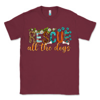 Burgundy rescue all the dogs Classic Tee - texasbilliewilder