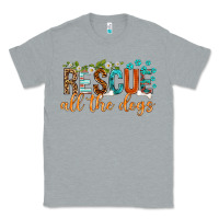 Heather Grey rescue all the dogs Classic Tee - texasbilliewilder