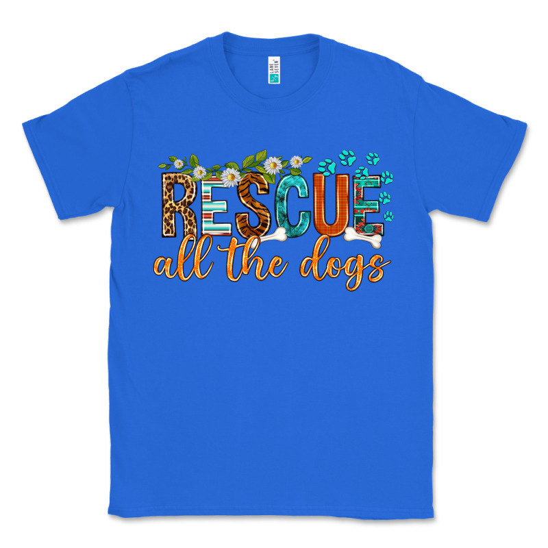 Rescue All The Dogs Classic Tee by texasbilliewilder | Teevron