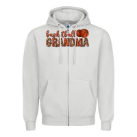 Dove Grey basketball grandma with leopard Zipper Hoodie - texasbilliewilder