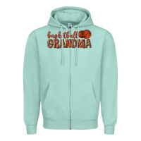 Seafoam basketball grandma with leopard Zipper Hoodie - texasbilliewilder