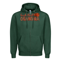 Sports Green basketball grandma with leopard Zipper Hoodie - texasbilliewilder