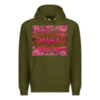 Army Green floral leopard mama tumbler Premium Hoodie - BarkalooDesign