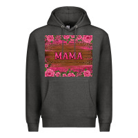 Charcoal Heather floral leopard mama tumbler Premium Hoodie - BarkalooDesign