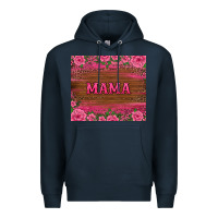 Navy floral leopard mama tumbler Premium Hoodie - BarkalooDesign