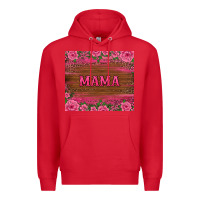 Red floral leopard mama tumbler Premium Hoodie - BarkalooDesign