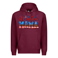 Burgundy all american mama Premium Hoodie - AdoDesignShop