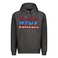Charcoal Heather all american mama Premium Hoodie - AdoDesignShop