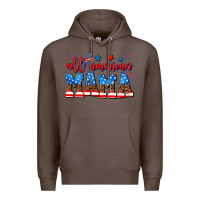 Coffee all american mama Premium Hoodie - AdoDesignShop