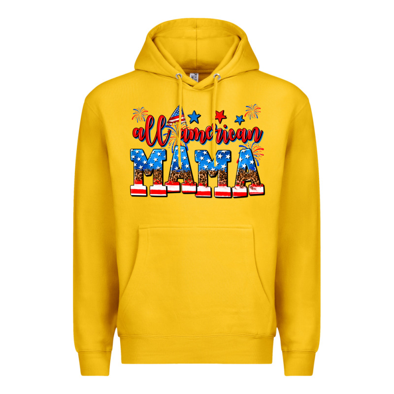 All American Mama Premium Hoodie by AdoDesignShop | Teevron