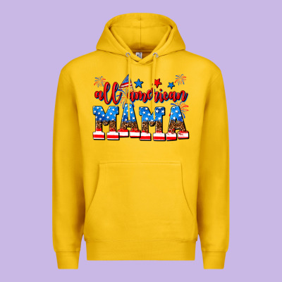 All American Mama Premium Hoodie Designed By Adodesignshop