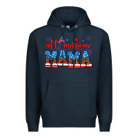Navy all american mama Premium Hoodie - AdoDesignShop