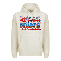 Oatmeal Heather all american mama Premium Hoodie - AdoDesignShop