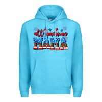 Ocean Blue all american mama Premium Hoodie - AdoDesignShop