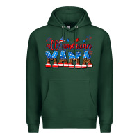 Sports Green all american mama Premium Hoodie - AdoDesignShop