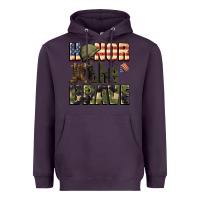 Plum Honor the brave 4th of july Heavyweight Hoodie - CowGirlArtShop