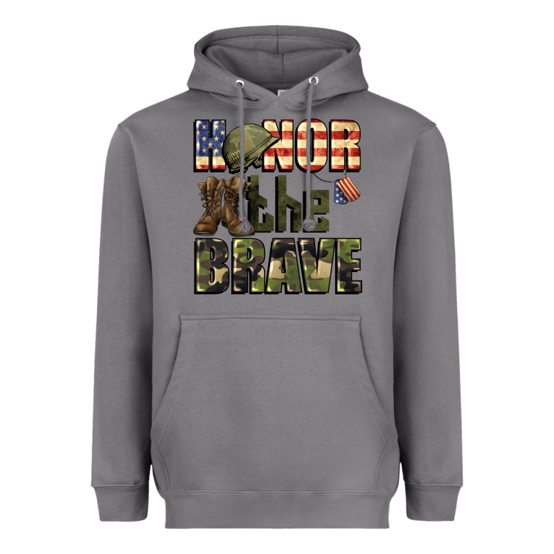 Honor The Brave 4th Of July Heavyweight Hoodie by CowGirlArtShop | Teevron