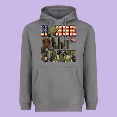Honor The Brave 4th Of July Heavyweight Hoodie Designed By Cowgirlartshop