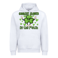 White coolest clover to pinch Urban Hoodie - MaliasSmallBusiness