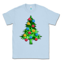 Dusty Blue sequin's christmas tree Classic Tee - Zillion Design Studio
