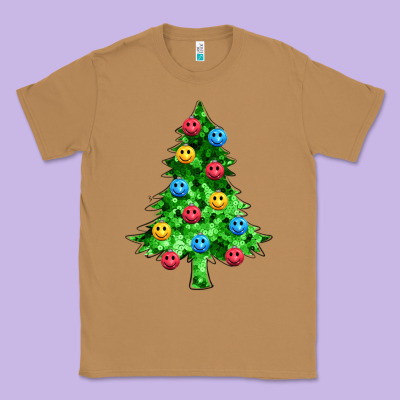 Classic Tee sequin's christmas tree