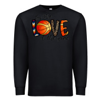 Black for the love of the game basketball Premium Sweatshirt - CowhideDigitalArt