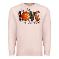 Pale Pink for the love of the game basketball Premium Sweatshirt - CowhideDigitalArt