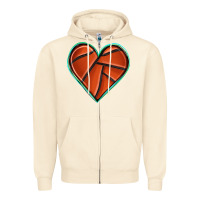 Sandshell basketball heart Zipper Hoodie - texasbilliewilder