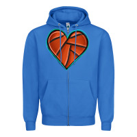 True Royal basketball heart Zipper Hoodie - texasbilliewilder