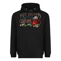 Black hot cocoa and christmas movies Heavyweight Hoodie - CowhideDigitalArt