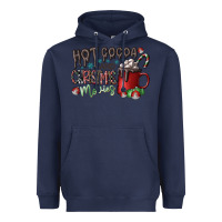 Navy hot cocoa and christmas movies Heavyweight Hoodie - CowhideDigitalArt