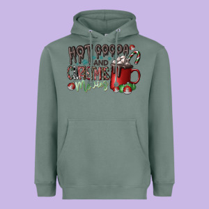 Hot Cocoa And Christmas Movies Heavyweight Hoodie Designed By Cowhidedigitalart