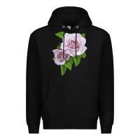 Black Silver Lining Rose Premium Hoodie - LillyAllenDesigns
