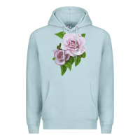 Blue Mist Silver Lining Rose Premium Hoodie - LillyAllenDesigns