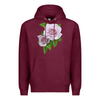 Burgundy Silver Lining Rose Premium Hoodie - LillyAllenDesigns