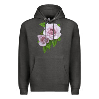 Charcoal Heather Silver Lining Rose Premium Hoodie - LillyAllenDesigns