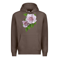 Coffee Silver Lining Rose Premium Hoodie - LillyAllenDesigns
