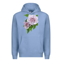 Colony Blue Silver Lining Rose Premium Hoodie - LillyAllenDesigns