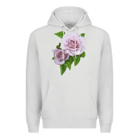 Dove Grey Silver Lining Rose Premium Hoodie - LillyAllenDesigns