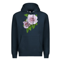 Navy Silver Lining Rose Premium Hoodie - LillyAllenDesigns