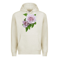 Oatmeal Heather Silver Lining Rose Premium Hoodie - LillyAllenDesigns